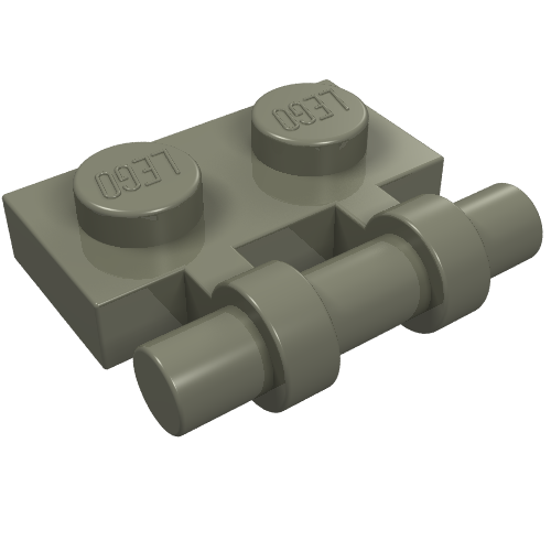 LEGO 2540 - Plate, Modified 1 x 2 with Bar Handle on Side - Free Ends