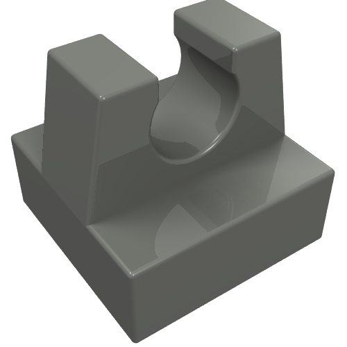 LEGO 2555 - Aangepaste tegel 1 x 1 met Clip