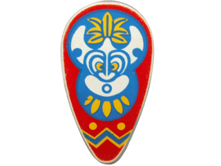 LEGO 2586px10 - Minifigure, Shield Oval with Islanders Mask Pattern