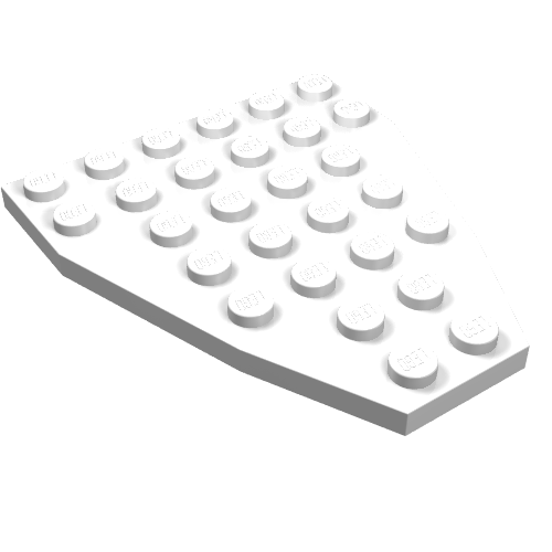 LEGO 2625 - Wig, plaat 7 x 6 zonder stud notches (Boat Bow Plate)