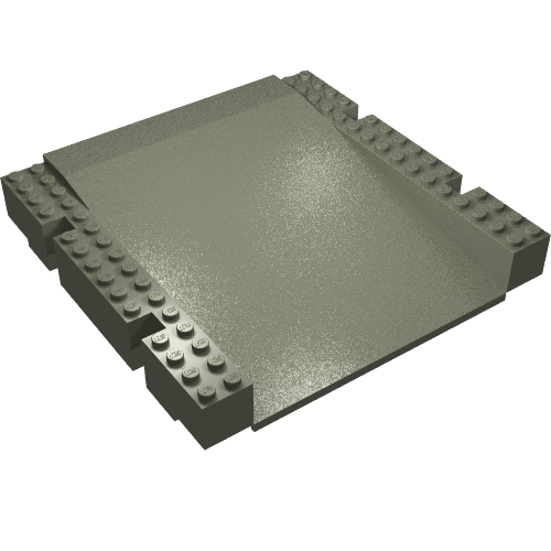 LEGO 2642 - Basisplaat, Verhoogd Platform 16 x 16 x 2 1/3 met Helling