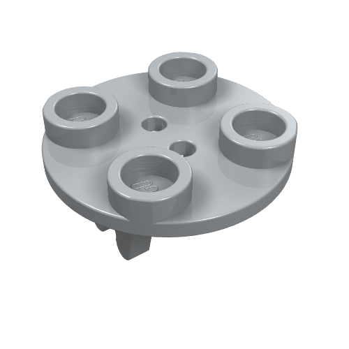 LEGO 2655 - Ronde plaat 2 x 2 dun met wielhouder