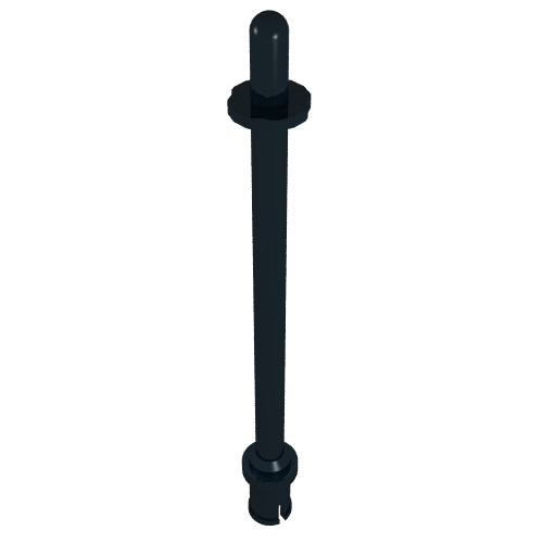 LEGO 2714a - Bar   8L with Stop Rings and Pin (Technic, Figure Accessory Ski Pole) - Rounded End