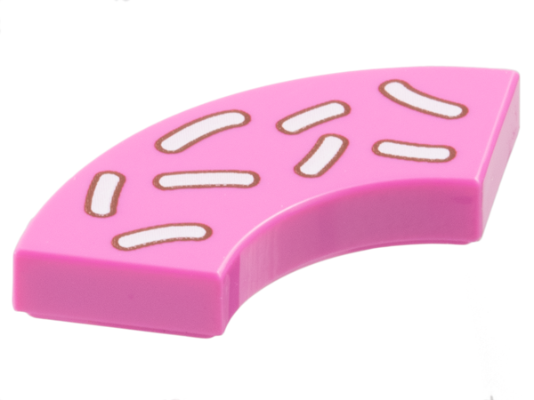 LEGO 27925pb021 - Tile, Round Corner 2 x 2 Macaroni with White Sprinkles Pattern