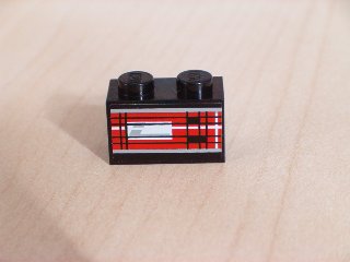 LEGO 3004pb031R - Steen 1 x 2 met achterlichtpatroon model rechterkant (Sticker) - Set 8280