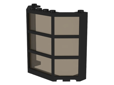 LEGO 30185c01 - Raam 3 x 8 x 6 Bay met Vast Trans-Bruin Glas