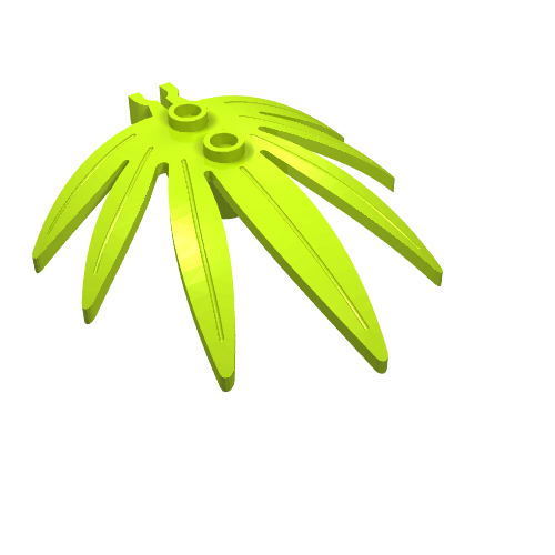 LEGO 30239 - Plantenbladeren 6 x 5 Zwaardblad met Split U Clip Dik