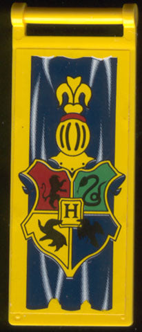 LEGO 30292pb005 - Flag 7 x 3 with Bar Handle with HP Hogwarts Crest Pattern (Sticker) - Set 4733