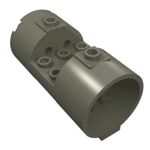 LEGO 30360 - Cilinder 3 x 6 x 2 2/3 Horizontaal - Ronde verbindingen tussen binnenste studs