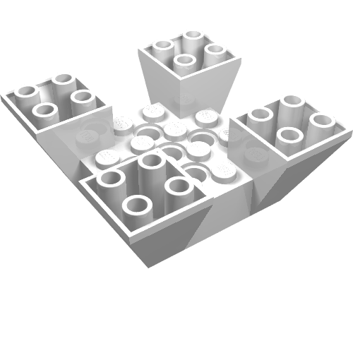 LEGO 30373 - Slope, Inverted 65 6 x 6 x 2 Quad with Cutouts