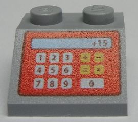 LEGO 3039pb062 - Slope 45 2 x 2 with Red Cash Register and '+15' Pattern