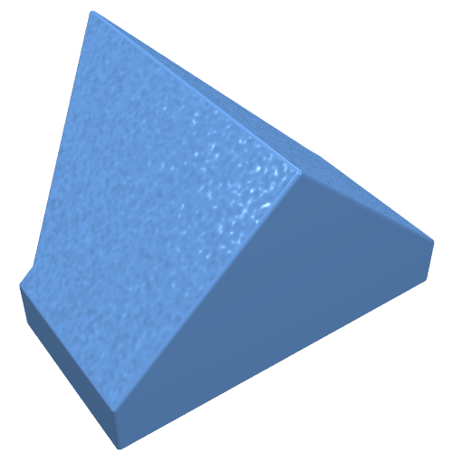LEGO 3049c Slope 45 2x1 Double Inverted brick in light blue with textured top surface, shown at an angle.