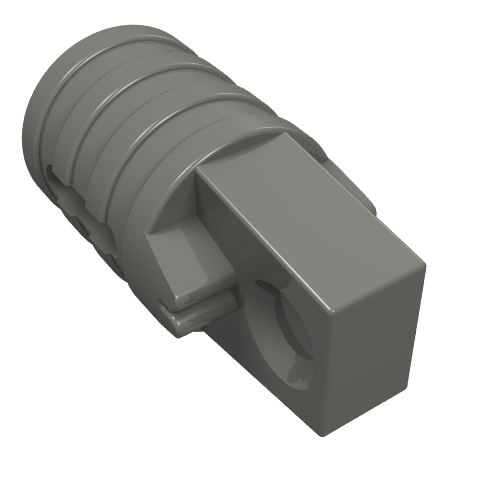 LEGO 30552 - Aangepaste cilinder 1 x 2 met vergrendeling, 1 vinger en axle hole aan de uiteinden met gleuven