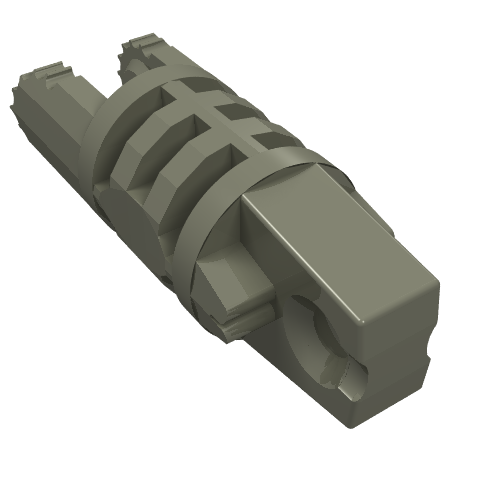 LEGO 30554a - Vergrendelende scharniercilinder 1 x 3 met 1 vinger en 2 vingers aan de uiteinden, zonder gat