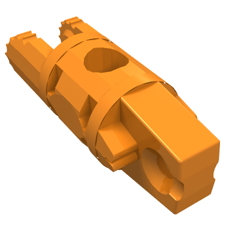 LEGO 30554b - Vergrendelende scharniercilinder 1 x 3 met 1 vinger en 2 vingers aan de uiteinden, met gat