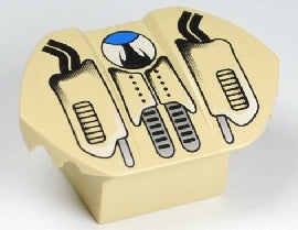 LEGO 30600pb03 - Aangepaste steen 2 x 2 zonder studs, helling met flared wings en duster patroon
