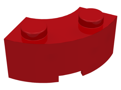 LEGO 3063 - Brick, Round Corner 2 x 2 Macaroni with Stud Notch