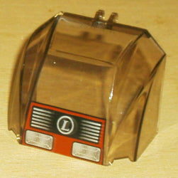 LEGO 30633pb05 - Voorruit 4 x 6 x 4 Canopy met scharnier met koplampen, grille en 'L' in cirkelpatroon