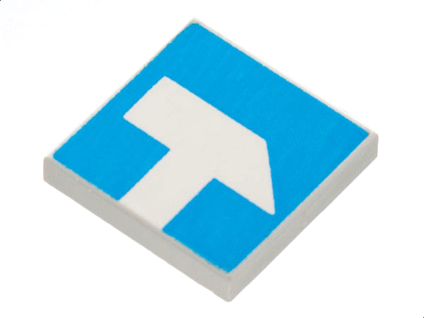 LEGO 3068p22 - Tegel 2 x 2 met Tool Sledgehammer Patroon