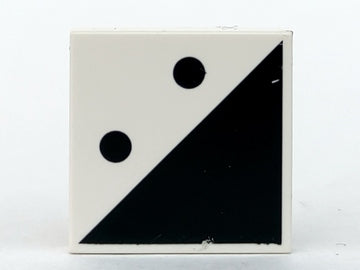 LEGO 3068pb0193 - Tile 2 x 2 with 2 Black Dots and Triangle Pattern