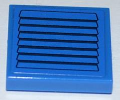 LEGO 3068pb0455 - Tegel 2 x 2 met zwarte ventilatie op achtergrondpatroon (Sticker) - Set 3181