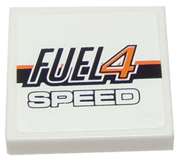 LEGO 3068pb0943 - Tegel 2 x 2 met 'FUEL4 SPEED' patroon (sticker) - Set 8147