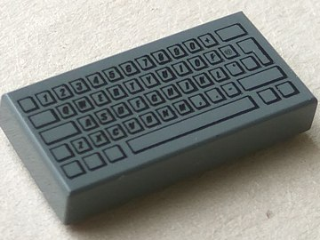 LEGO 3069pb0030 - Tegel 1 x 2 met Computer Keyboard Standaard Patroon