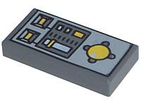 LEGO 3069pc1 - Tegel 1 x 2 met Vehicle Control Panel Pattern