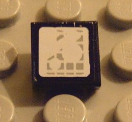 LEGO 3070pb040 - Tegel 1 x 1 met Headlight Patroon (Sticker) - Set 8858-1