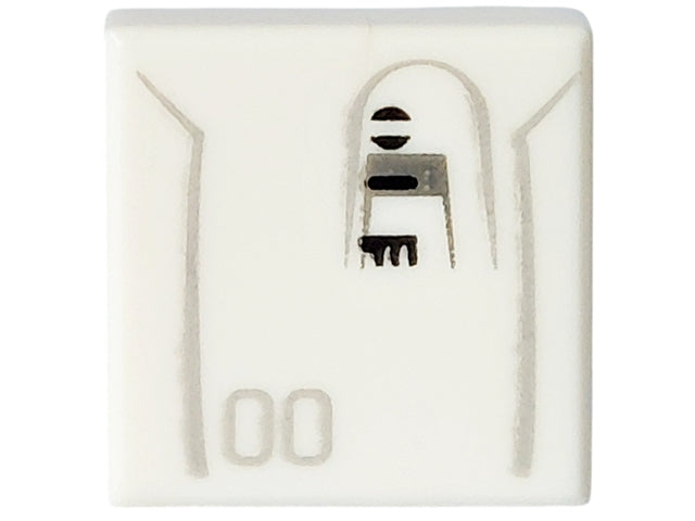 LEGO 3070pb086 - Tegel 1 x 1 met SW Snowtrooper Backpack Ep 7 Patroon