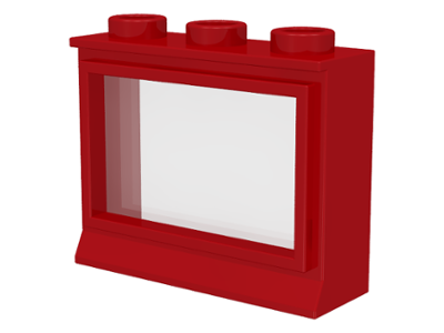 LEGO 31 - Raam 1 x 3 x 2 met Vast Glas