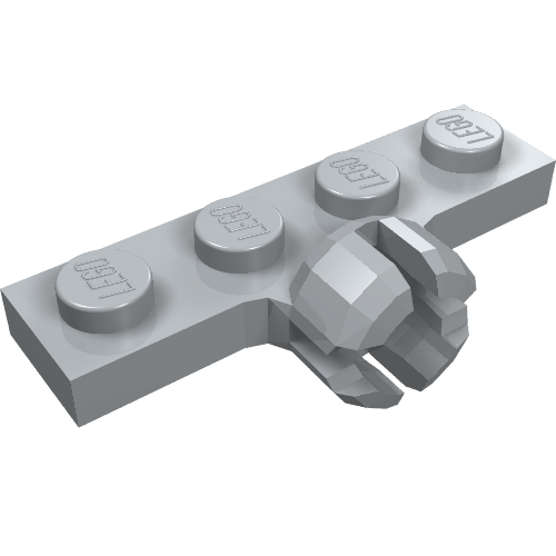 LEGO 3183c - Aangepaste plaat 1 x 4 met Tow Ball Socket, kort, 4 sleuven (7mm socket lengte)