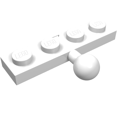 LEGO 3184 - Aangepaste plaat 1 x 4 met Tow Ball