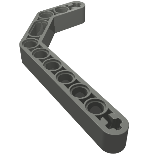 LEGO 32009 - Light Bluish Gray Technic, Liftarm, Modified Bent Thick 1 x 11.5 Double