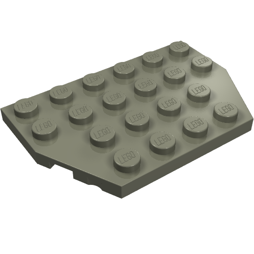 LEGO 32059 - Wig, Plaat 4 x 6 met Afgesneden Hoeken