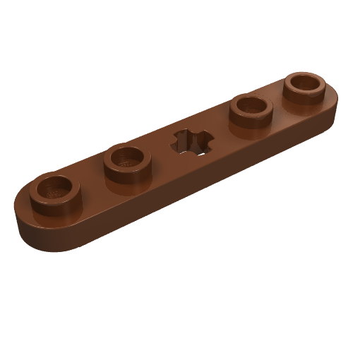 LEGO 32124 - Technic, Plaat 1 x 5 met gladde uiteinden, 4 studs en midden axle hole