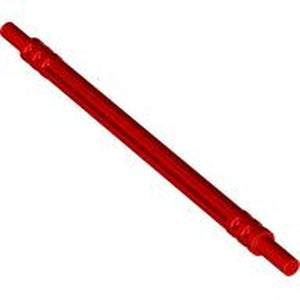A red LEGO 32199 Hose, Soft Axle 11L, shown diagonally against a white background.