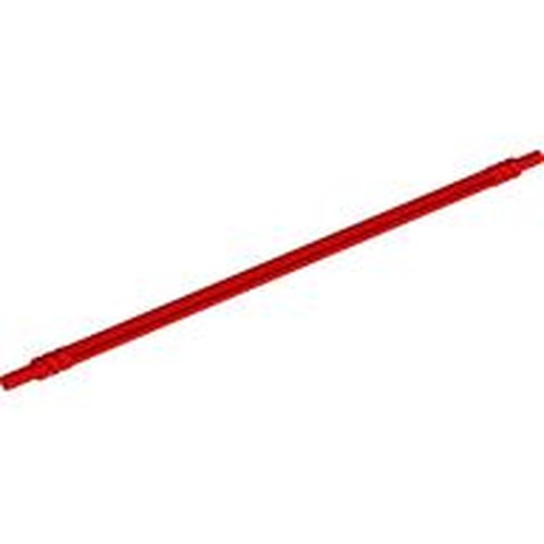 A single red LEGO 32235 soft axle, 19L, depicted against a plain white background.
