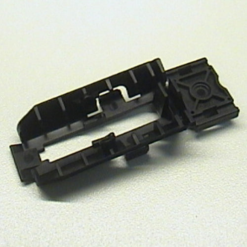 A single black LEGO Technic Wheel Holder 7 x 3 (part 32306) shown on a white background.