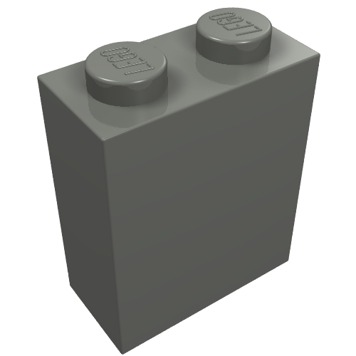 LEGO 3245b - Brick 1 x 2 x 2 with Inside Axle Holder