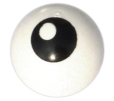 LEGO 32474pb002 - Technic Ball Joint met zwart oog met pupil patroon linksboven