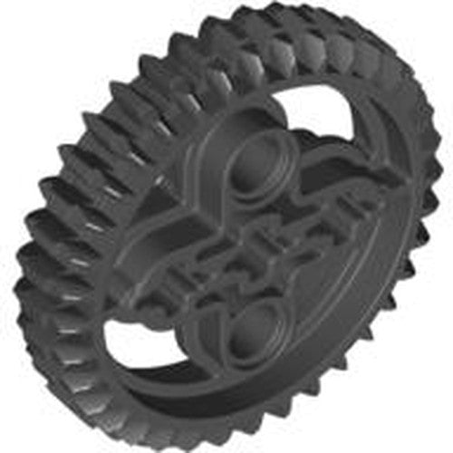 Dark gray LEGO Technic 36 tooth double bevel gear
