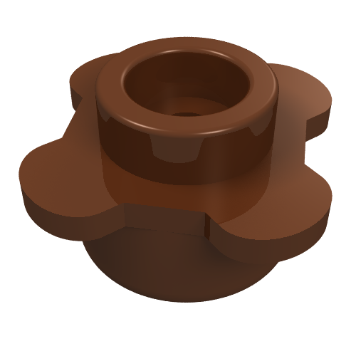 LEGO 33291 - Plate, Round 1 x 1 with Flower Edge (4 Knobs / Petals)