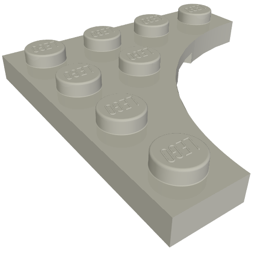 LEGO 35044 - Plate, Modified 4 x 4 with 3 x 3 Curved Cutout