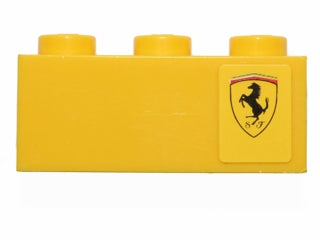 LEGO 3622pb055R - Steen 1 x 3 met Ferrari Logo Patroon Rechterzijde Model (Sticker) - Set 30194
