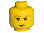 LEGO 3626px95 - Minifiguur, Hoofd Man HP Draco met Bruine Wenkbrauwen, Witte Pupillen, Gesloten Mond Patroon