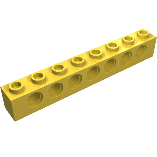 LEGO 3702 - Light Bluish Gray Technic, Brick 1 x 8 with Holes