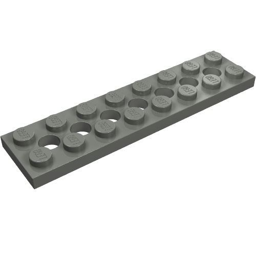 LEGO 3738 - Technic, Plate 2 x 8 with 7 Holes
