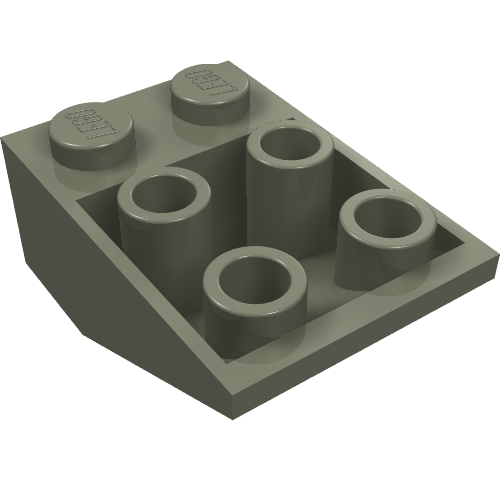 LEGO 3747a - Slope, Inverted 33 3 x 2 with Flat Bottom Pin without Connections between Studs