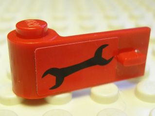 LEGO 3822pb019 - Deur 1 x 3 x 1 Links met Zwarte Sleutelpatroon (Sticker) - Set 8147